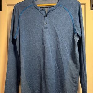 lululemon athletica Long Sleeve Blue Henley